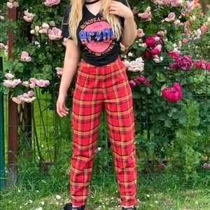 Red Plaid Pants